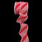 The Ribbon People Red and White Candy Cane Striped Christmas Wired Craft Ribbon 2.5" x 20 Yards